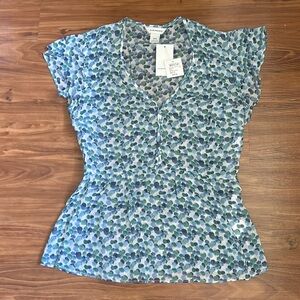 NWT CLUB MONACO SILK Perdeta TOP BLOUSE Sz M